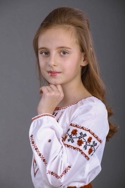 Рубашка-вышиванка Гармонiя Роза р.92 белый с красным 