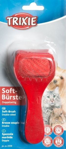 Пуходерка-щетка TRIXIE двусторонняя 13,5х6 см 2359
