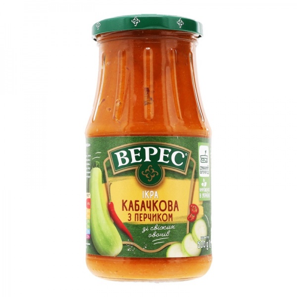 Ікра кабачкова Верес з перчиком 500 г с/б