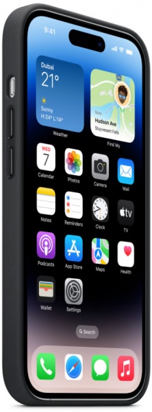 Чехол Apple Leather Case with MagSafe для iPhone 14 Pro midnight (MPPG3ZE/A)
