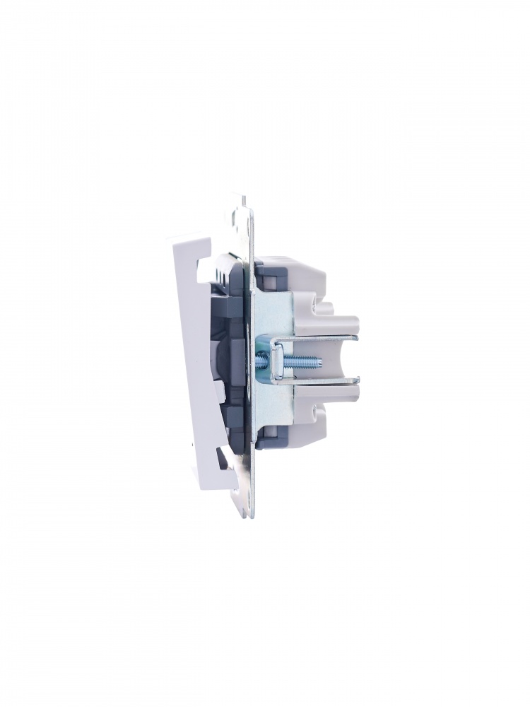 Выключатель двухклавишный Lezard Vesna с подсветкой белый 742-0288-112