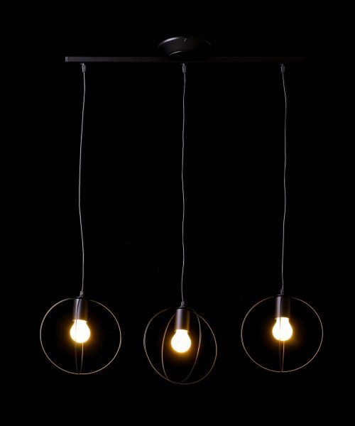 Люстра VITALUCE V4328-1/3S 3X60 ВТ E27 черный