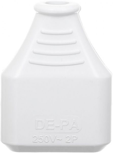 Гнездо De-Pa 11110 без заземления 220В 10А IP20 пластик белый