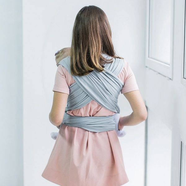 Слінг-шарф Срібло Love & Carry сірий 