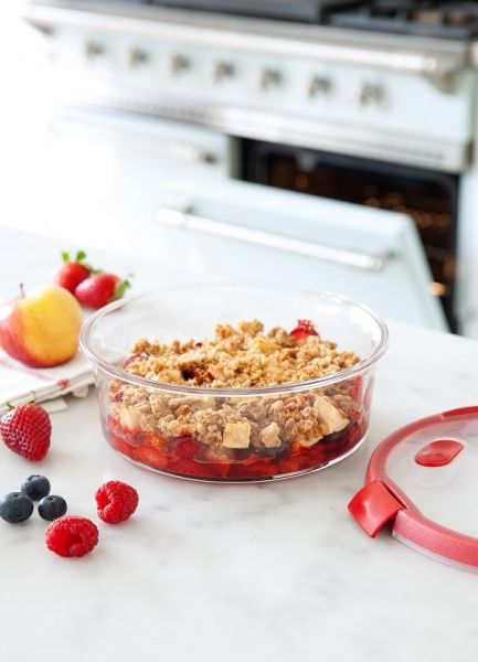 Контейнер для харчових продуктів з кришкою 1,2 круглий Flamberg Premium