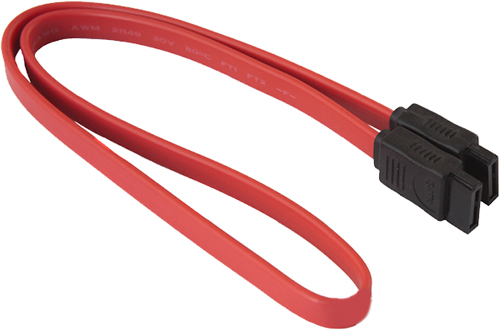 Кабель PowerPlant SATA 0.5 м червоний (KD00AS1225)  
