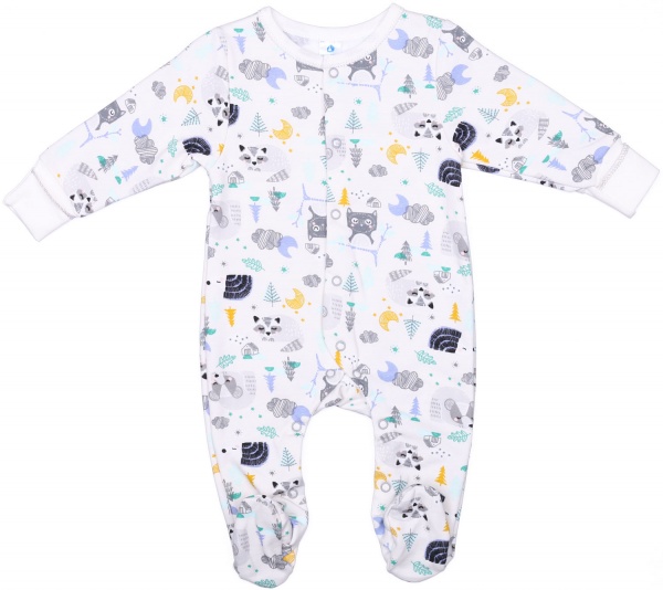 Комбінезон унісекс Minikin р.62 білий із принтом 