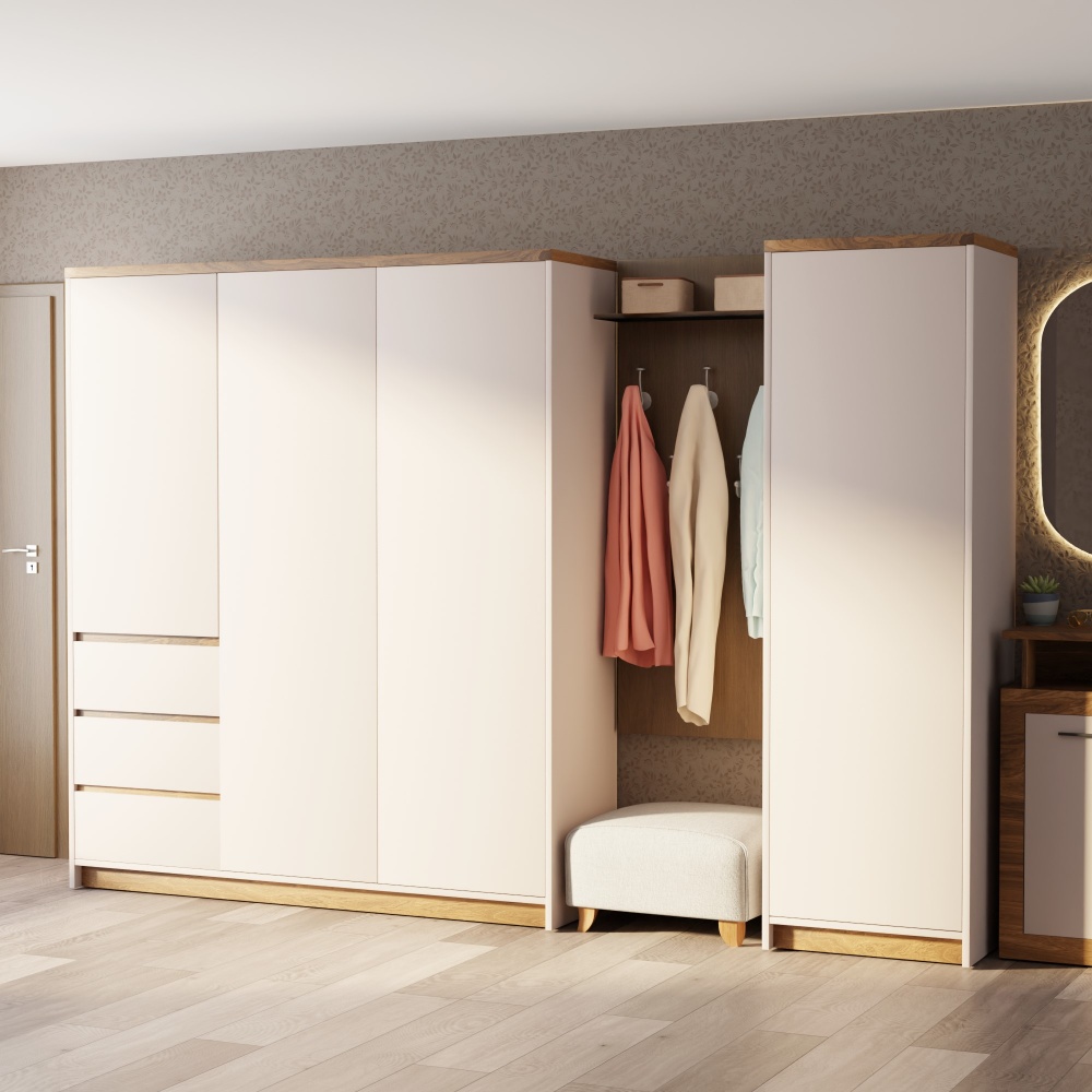 Шафа гардеробна Kartissa Гектор 3д3ш 2065х1776х526 мм кашемір