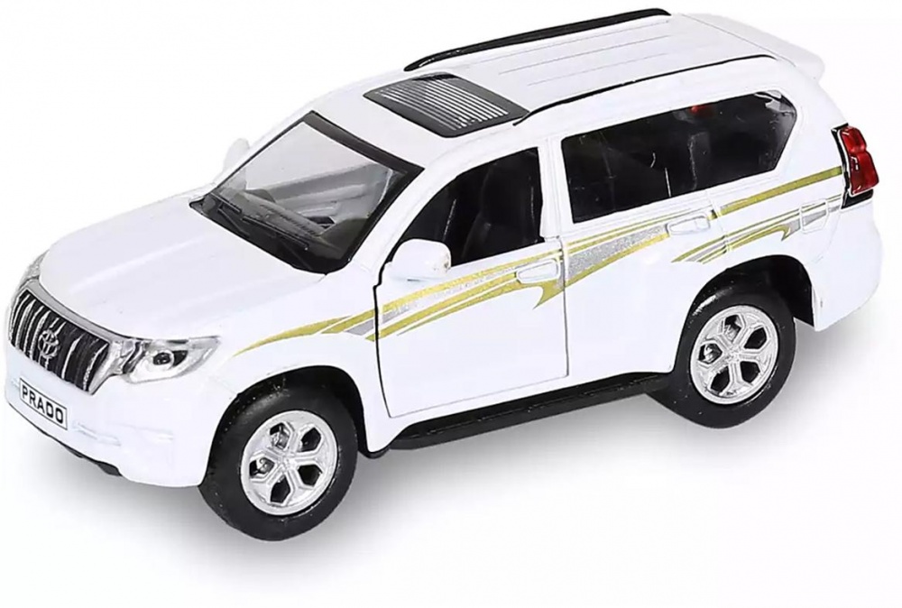 Автомодель TechnoDrive 1:43 Toyota Prado белый KM250425W