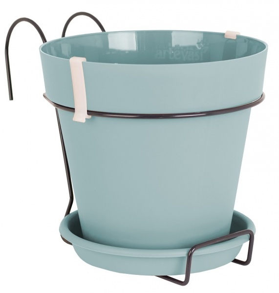 Горшок пластиковый Artevasi Capri круглый 4л бирюзовый 