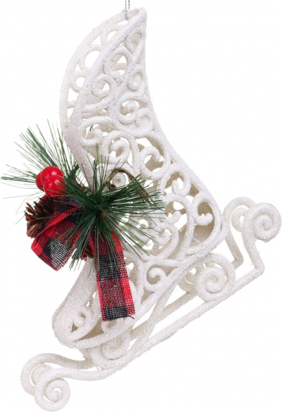 Елочная игрушка Коньки 13x14 см E09042W 