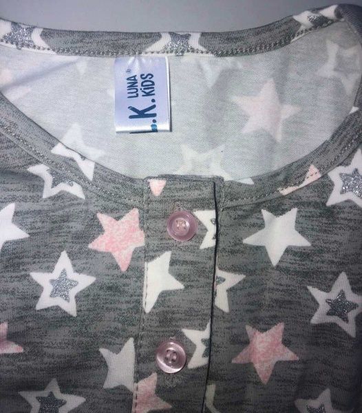 Комбинезон Luna Kids Stars р.134 серый с розовым №0025/16055 