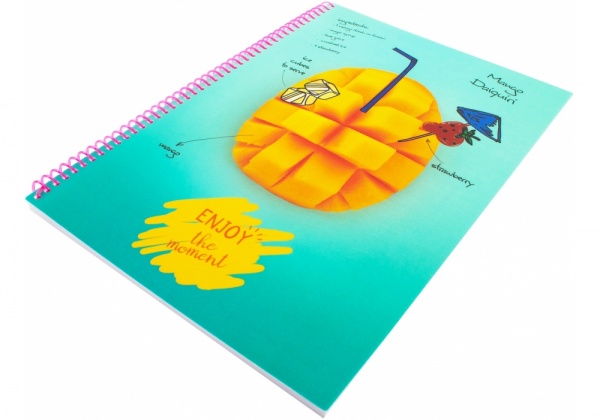 Блокнот Cocktail Mango A4 (200х285) 80 лист. клетка O20846-27 Optima