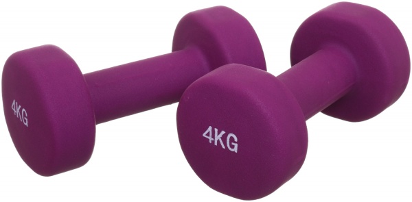 Набір гантелей MAYO Mayneodum-4.0 2х4 кг фіолетовий 