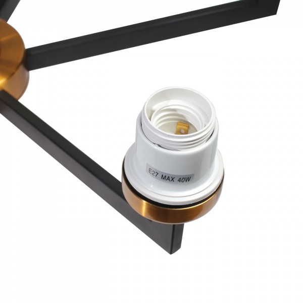 Люстра подвесная Светкомплект Kasandra L 600-6 6x40 Вт E27 черный/дымчатый 