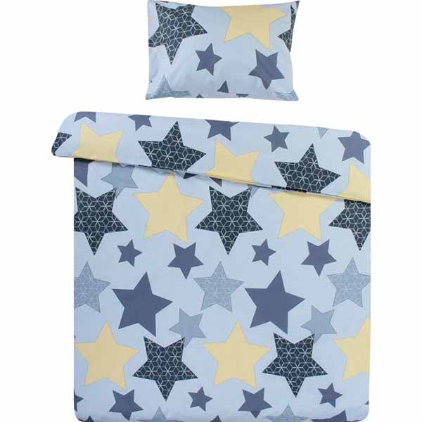 Комплект постільної білизни Super Aster 1,5 сірий із жовтим UP! (Underprice) 