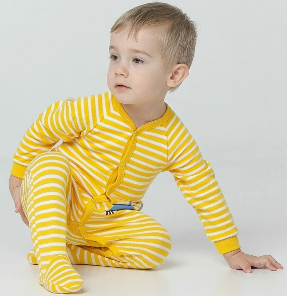 Комбінезон для хлопчика Smil смужка р.80 жовтий 108618 