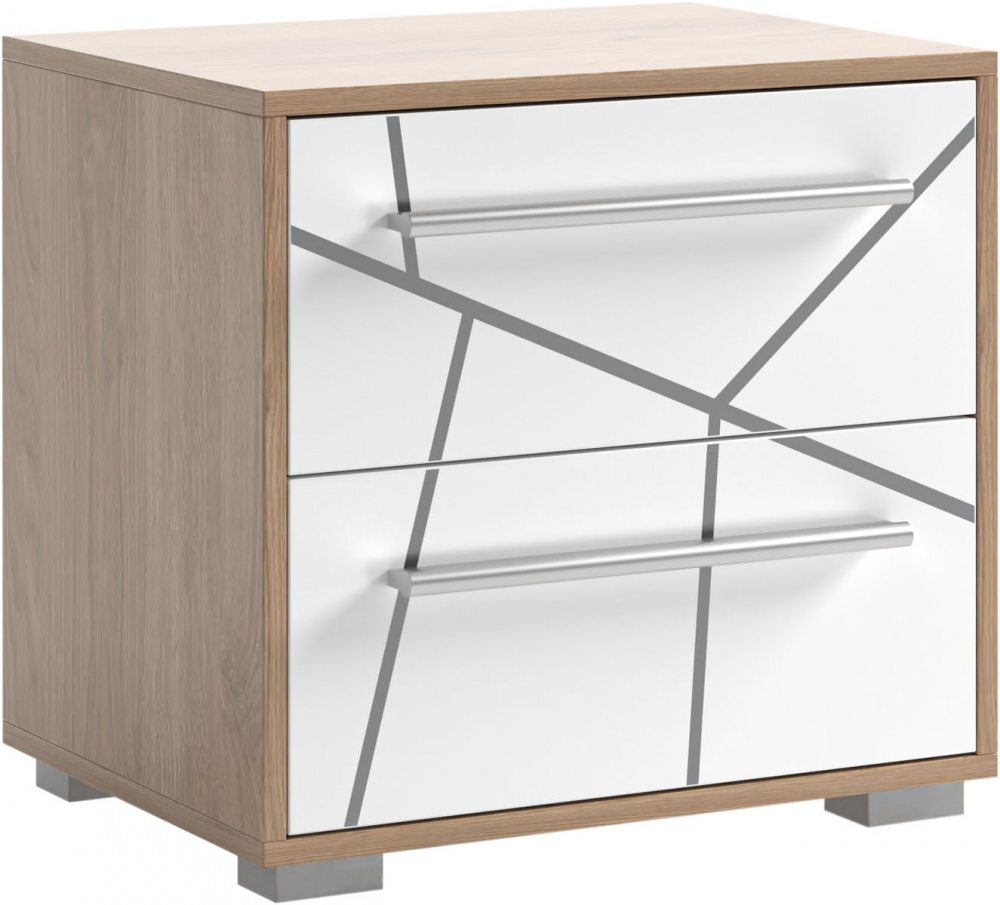 Тумба прикроватная Світ Меблів 2ш Тони дуб артизан