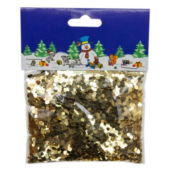 Декорация новогодняя Конфетти-метафан, золотистый 40 г 201326 