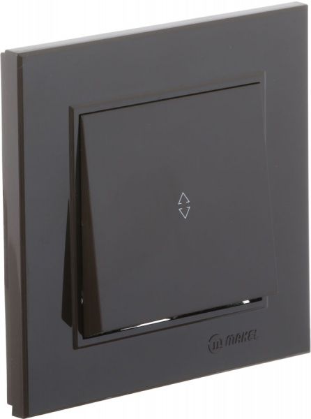 Перемикач прохідний одноклавішний Makel Karea без підсвітки 10 А 220В коричневий