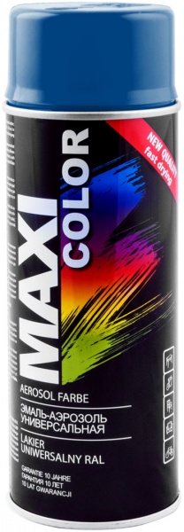 Эмаль аэрозольная Maxi Color универсальная декоративная RAL 5005 сигнально-синий глянец 400 мл