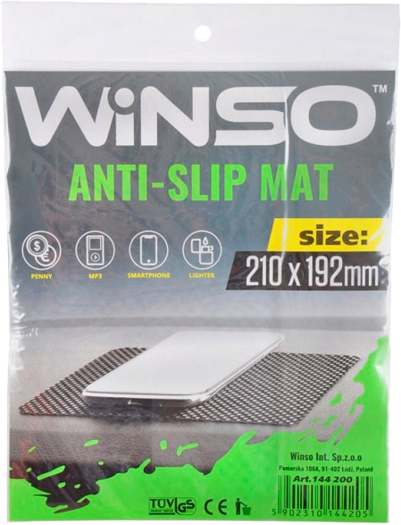 Килимок антиковзний 210 х 192 мм (144200) WINSO чорний