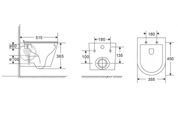 Унитаз подвесной Imprese VLTAVA Rimles c06809603