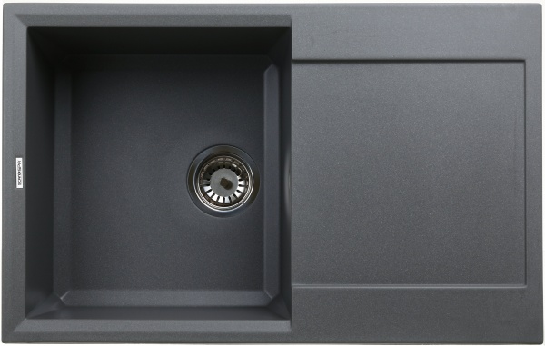 Мийка для кухні ScandiSPA Straight 780 сіра з сифоном 