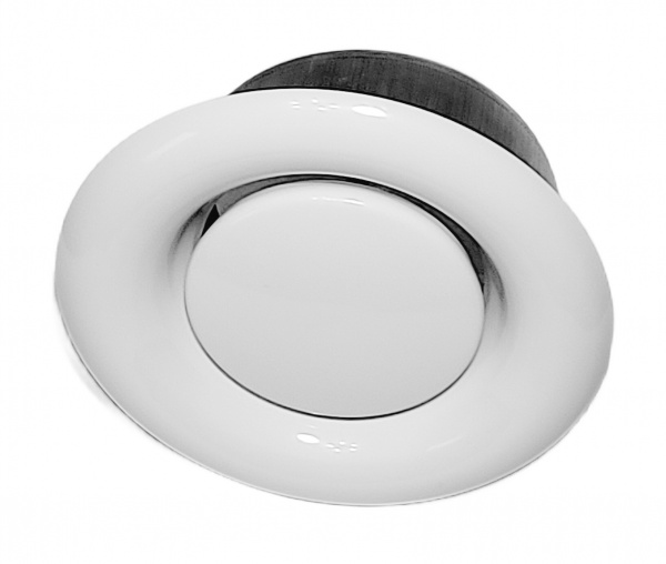 Рамка вентиляционная вытяжная (анемостат) EV 125 мм металл белый 