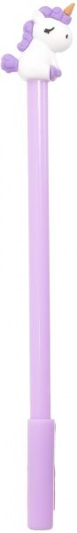 Ручка гелевая Единорог фиолетовый 