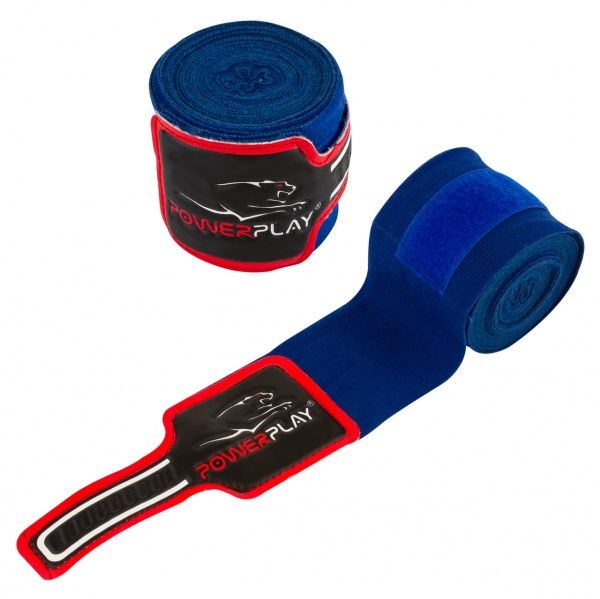 Боксерские бинты PowerPlay уни. 4 м синие PP_3046 