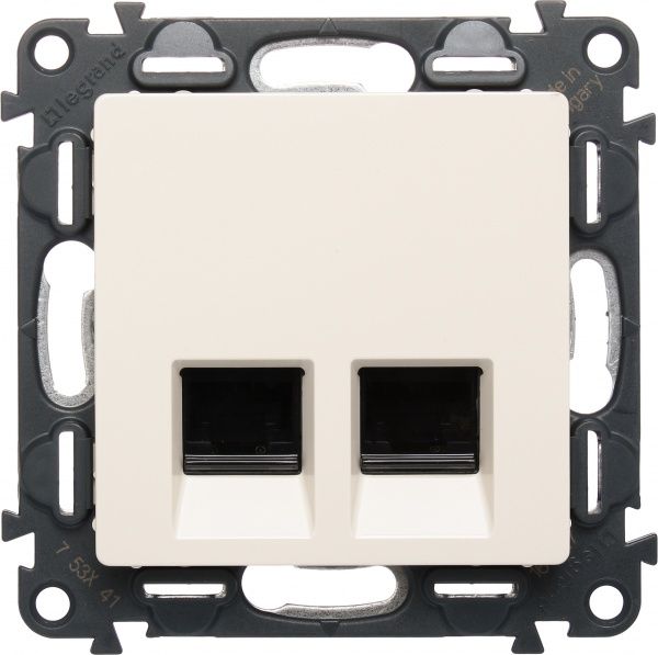 Розетка компьютерная двойная Legrand Life кремовый 753541