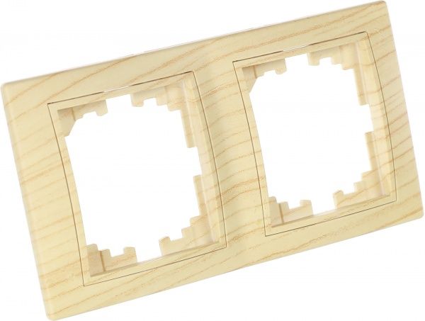 Рамка двухместная Lezard MIRA вертикальная дуб беленый матовый 701-5200-152