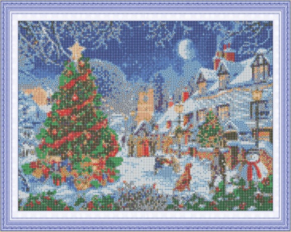 Картина стразами Новорічна ніч 40x50 см на підрамнику 954134 Santi 