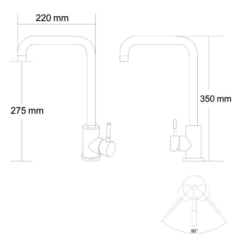 Смеситель для кухни RJ Rainbow RBSS599-8MS сталь