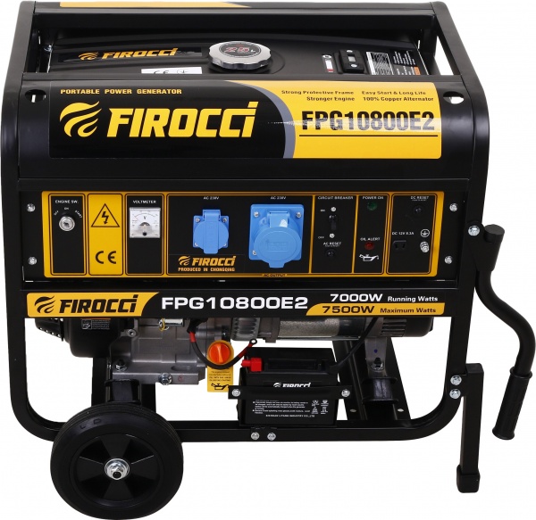 Електрогенераторна установка Firocci FPG10800E2 7 кВт / 7,5 кВт 230 В бензин — фото 1