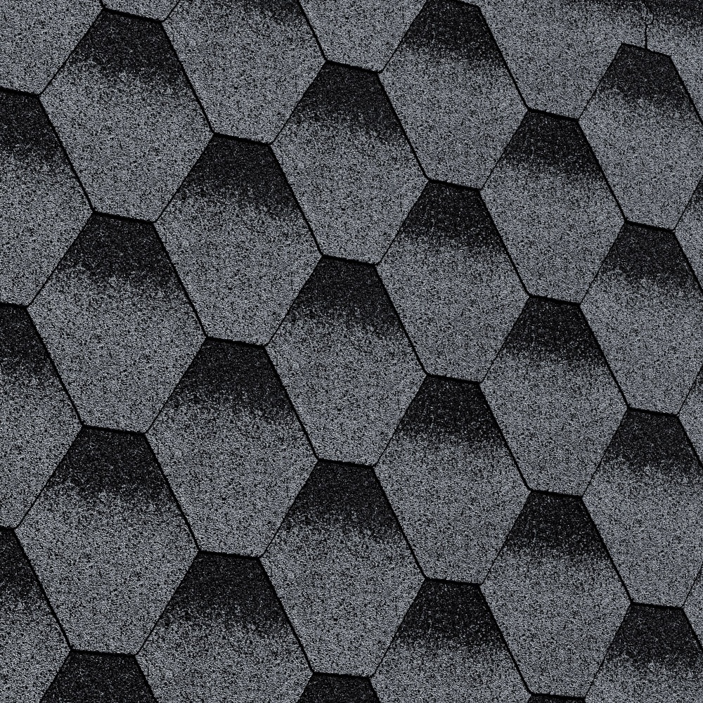 Битумная черепица MATIZOL® RESIDENCE сота графитовый оттененный 3 кв.