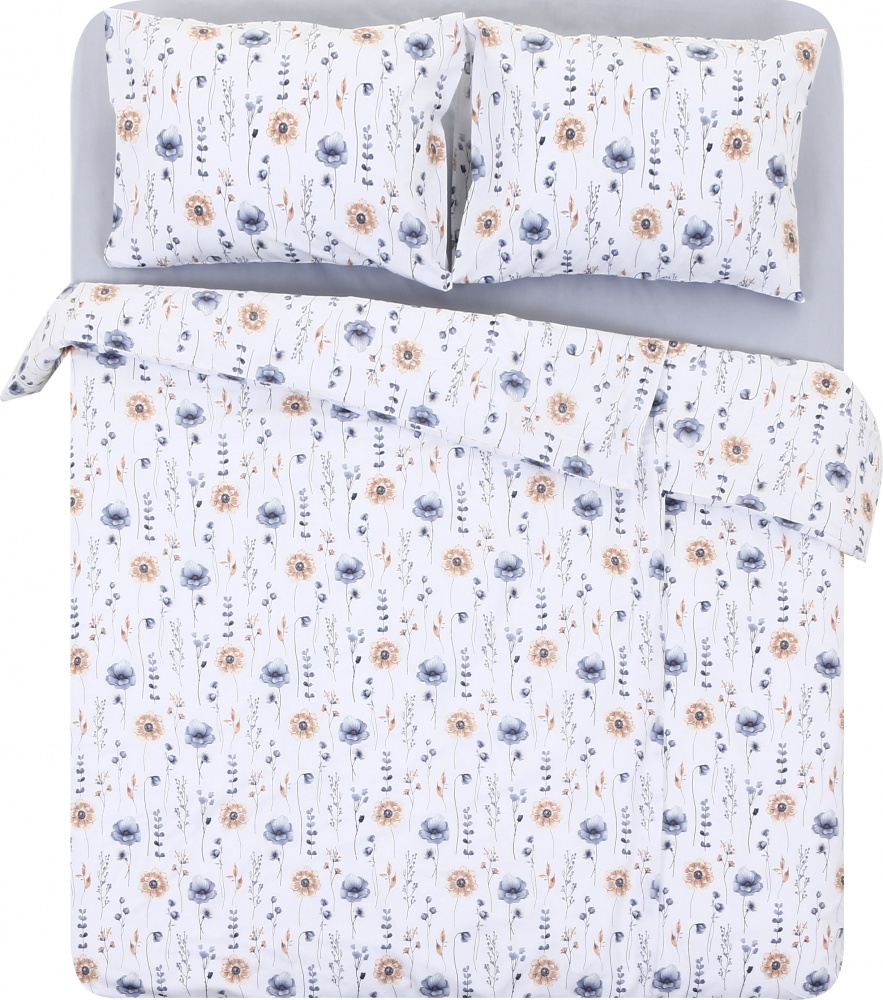 Комплект постельного белья семейный FLORE мультиколор
