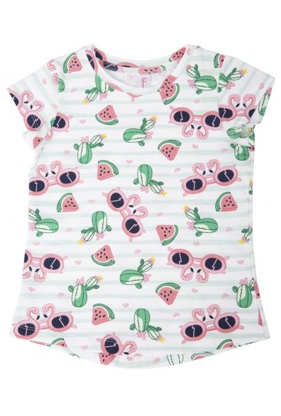 Футболка для дівчинки Luna Kids Flamingo р.104 мульті №0021/16197 