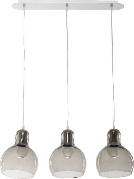 Люстра підвісна TK Lighting MANGO 3xE27 сірий/прозорий 