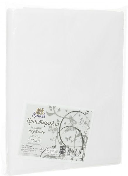Простынь 220х240 белый Ярослав