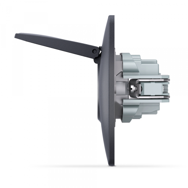 Розетка із заземленням Videx Binera IP20 чорний графіт VF-BNSK1GС-BG