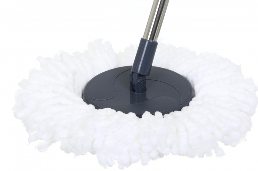 Комплект швабра и ведро с механическим отжимом для пола OBERY Solo Twist 16 см черный