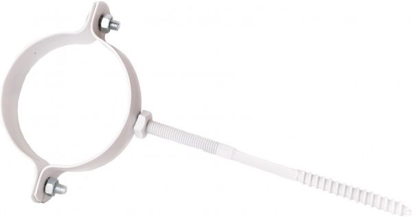 Кронштейн труби металевий Сяйво L=160 мм D=75 мм білий 