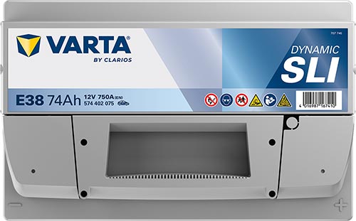 Акумулятор автомобільний Varta DYNAMIC SLI E38 74Ah 750A 12V «+» праворуч (574402075)