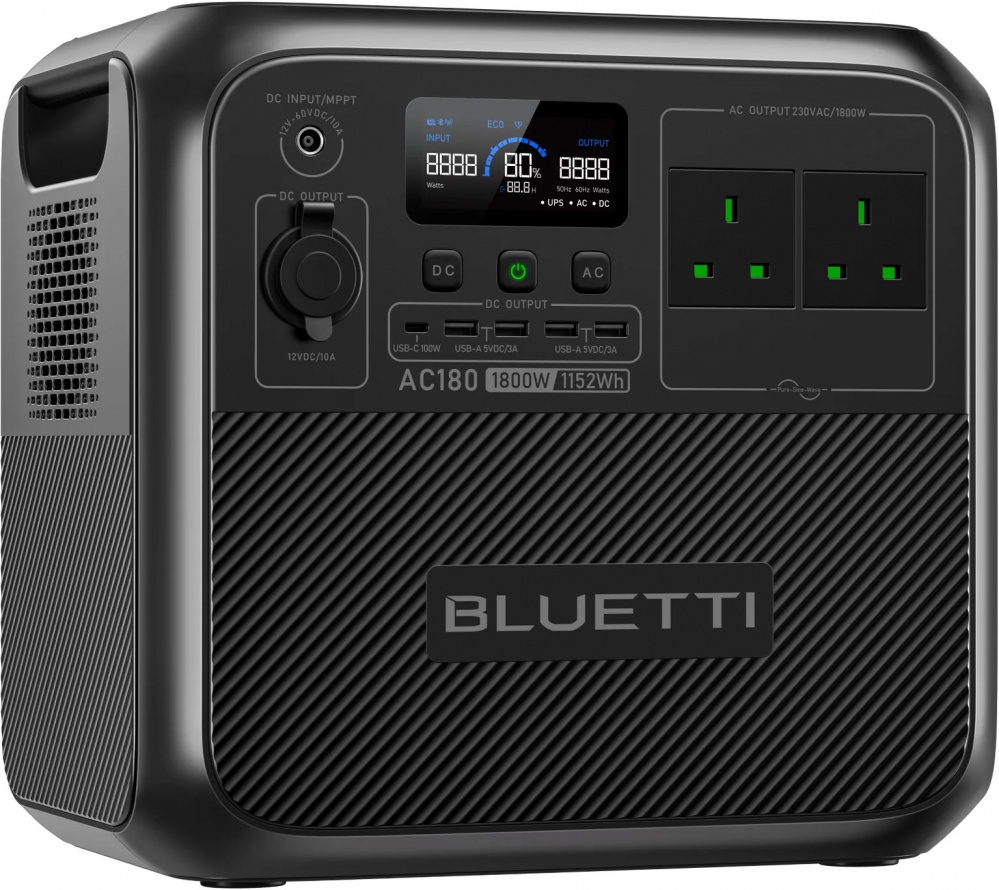 Зарядная станция BLUETTI AC180 GB Plug 1800 Вт LiFePO4 (1152 Вт·ч)