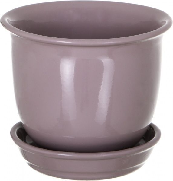 Горшок керамический Ориана-Запорожкерамика Классик глянец круглый 0,5л аметист (020-0-133) 