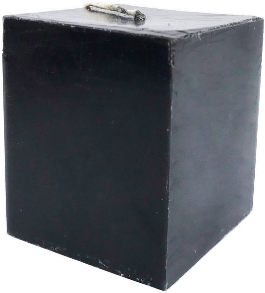 Свеча Куб 6х6 см черная KOZAK