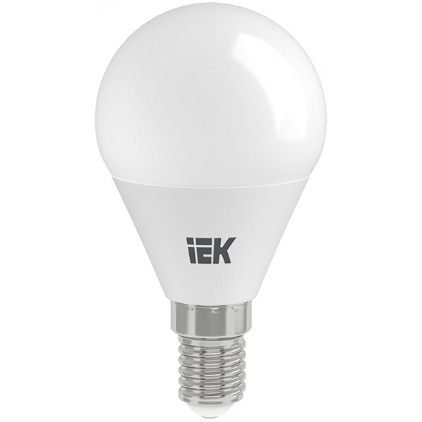 Лампа светодиодная IEK ECO 5 Вт G45 матовая E14 220 В 3000 К 