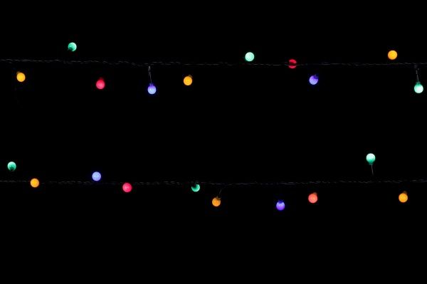 Электрогирлянда линейная внутренняя встроенный светодиод (LED) 48 ламп 2,4м Жемчужные шарики LDBL048M-10-C 